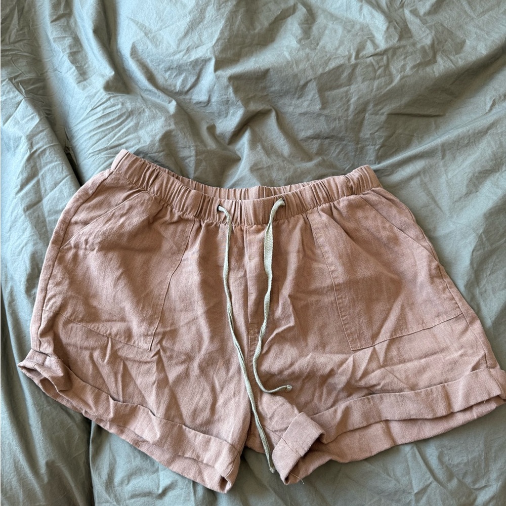Tan Linen shorts from 12th tribe